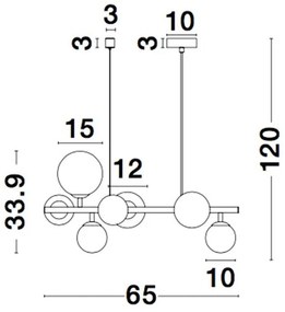 Lustra moderna cu 7 surse de lumina ODILLIA