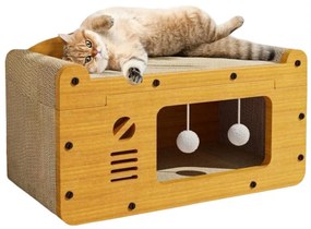 Casuta pentru pisica 3in1 KITZONE 56x30 cm, bej