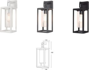 Aplica perete exterior, Protectie IP65 ALPS alb