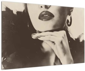 Tablou - Vintage, poza unei femei (90x60 cm)