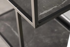 Raft design industrial Slim Line 185x77cm, negru