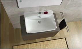 Lavoar suspendat Gala Emma Square alb lucios 42 cm