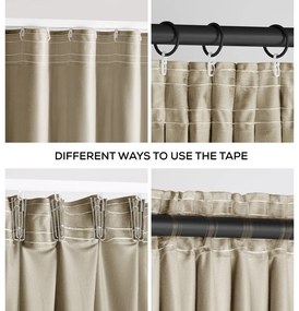 Draperie maro/bej dimout (semi-opacă) din catifea 140x245 cm Pleat – Restilo