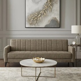 Canapea extensibila cu lada de depozitare living 215x85x90 cm – stofă, maro – Hilton