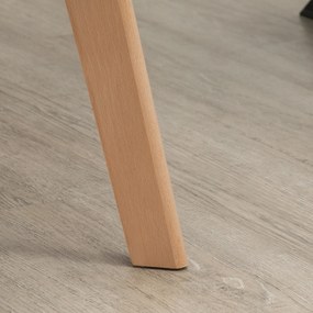 HOMCOM Scaune de Masă, Set de 2, Design Modern, Design de Catifea, Lemn de Cauțiuc, 54x57x80 cm, Negru | Aosom Romania