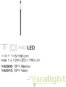 Pendul modern, iluminat LED ULTRATHIN SP1 Bianco 142906