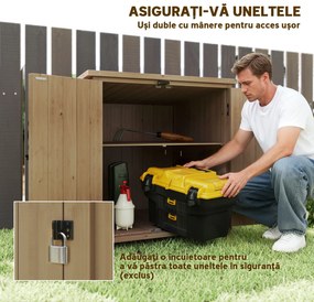 Outsunny Dulap de Depozitare din Lemn pentru Gradina | Aosom Romania