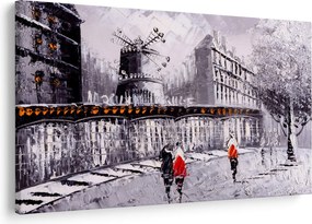 Tablou - Pictură în ulei a orașului II. (90x60 cm)