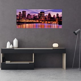 Tablou orașului nocturn (120x50 cm), în 40 de alte dimensiuni noi