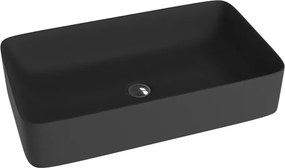 Lavoar pe blat Rune Herdis dreptunghiular 61 cm negru mat