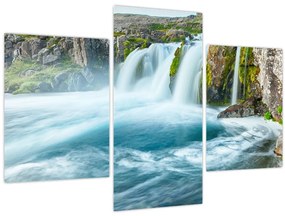 Tablou - Stânci și cascade (90x60 cm)