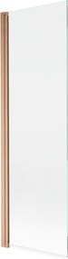 Mexen Mist paravan de baie 1-canat 70 x 150 cm, transparent, cupru periat - 8A9-070-001-65-00