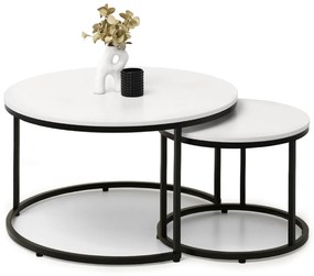 Măsuță de cafea Klara (alb + negru). Promo -10%. 1111629