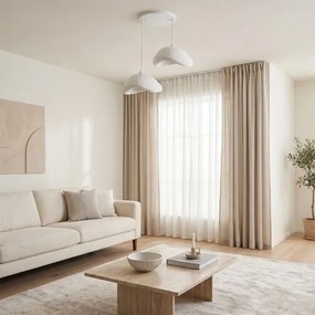 Brilagi - Lampă suspendată pe cablu WABI SABI, 2xE27/40W/230V, Ø 74 cm, albă