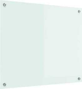 vidaXL Panou de bucătărie Alb 70 x 60 cm sticlă securizată