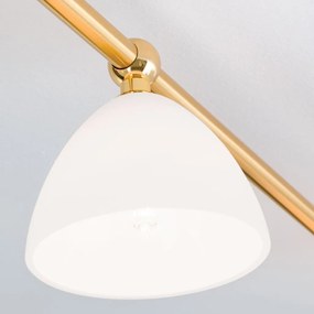Plafoniera design modern OPALDESIGN 6L, auriu mat