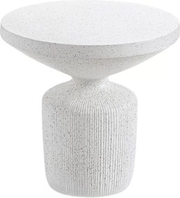 Măsuță de cafea rotundă Sintro 54 cm - terrazzo alb