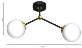 Lustră aplicată JOY 2xE14/40W/230V negru/aurie