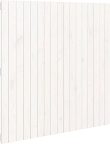 vidaXL Tăblie de pat pentru perete, alb, 108x3x110 cm, lemn masiv pin