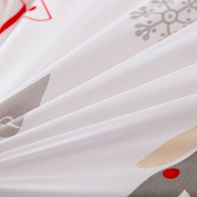 Lenjerie de pat din microfibra JINGLE albă Dimensiune lenjerie de pat: 2 buc 70 x 90 cm | 200 x 220 cm