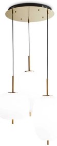 Ideal Lux - UMILE lustră LED suspendată pe cablu, 55W/230V, Ø 63 cm, CRI 90, alamă/alb