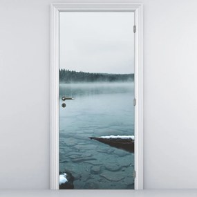 Fototapet pentru ușă - Lac nordic de gheață (95x205cm)