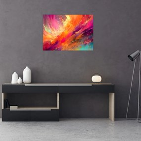 Tablou pe sticlă - Abstractizare dinamică (70x50 cm)