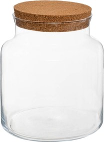 Vaza de sticla cu dop, inaltime 21,5 cm