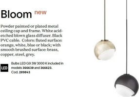 Pendul modern BLOOM SP1 D17 OTTONE