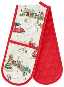Mănușă dublă de bucătărie din bumbac Christmas Town – Catherine Lansfield
