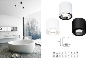 Spot aplicat design minimalist cu protectie IP65 FORM alb