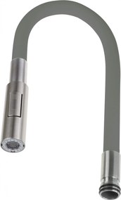 Pipa flexibila pentru baterie bucatarie, cu 2 functii, antracit, Deante Luno Antracit