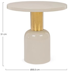 Masuta de cafea din metal crem Nalima