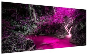 Tablou - Pădure roz (120x50 cm)