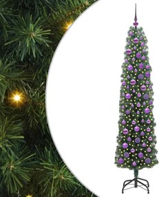 vidaXL Brad de Crăciun artificial Verde 180 cm PVC și oțel și plastic