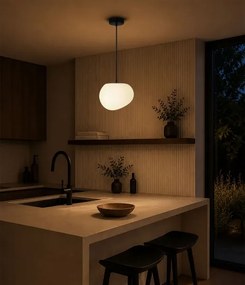 BRILAGI - Lampă suspendată pe cablu PEBBLES 1xE27/40W/230V Ø 20 cm neagră