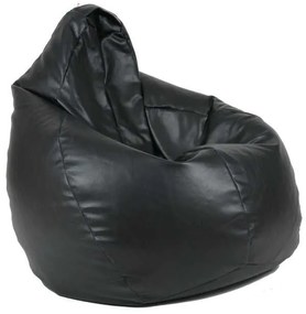 Fotoliu Nirvana Hobbit Pufrelax, Material Piele ecologica - Back 2 Black