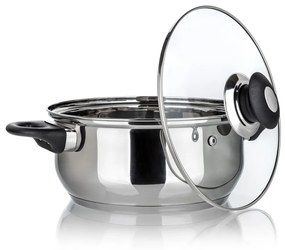 Oală din oțel inoxidabil cu capac Super Value, 22 cm, 3,8 l, diam. 22 cm