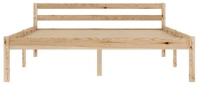 Cadru de pat cu 2 sertare, 140x200 cm, lemn masiv de pin Lemn deschis, 140 x 200 cm, 2 Sertare