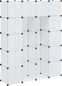 vidaXL Dulap modular cu 14 compartimente alb 37 x 146 x 180,5 cm