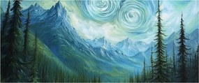 Tablou - Peisaj cu o adiere din Van Gogh (120x50 cm)