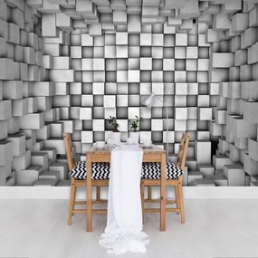Fototapet - 3D pătrate (254x184 cm)
