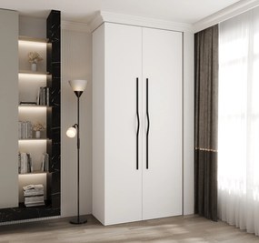 Dulap de haine 110 cm Carmela 40-2 (alb + Negru). 1126549
