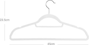 Set de umerașe catifelate antiderapante CHIC, 50 buc., alb SongmicsHome