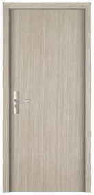 Usa Interior din MDF Novo Doors ND81, Cadru din Lemn Masiv, KIT COMPLET, Toc , Manere si balamale incluse (Culoare: Crem, Toc: Fix, Maner: Standard,