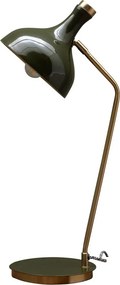 Lampa de masa, verde, din metal, Olive