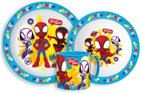 Omul Păianjen Spidey set de masă, set micro plastic cu cană 265 ml