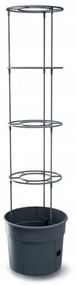 Ghiveci decorativ pentru rosii, rotund, antracit, 39.2x31.5x153 cm, Tomato Grower