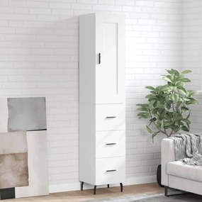 vidaXL Dulap înalt, alb, 34,5x34x180 cm, lemn prelucrat