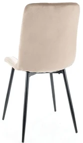 Scaun de bucaterie Elen Velvet, bej